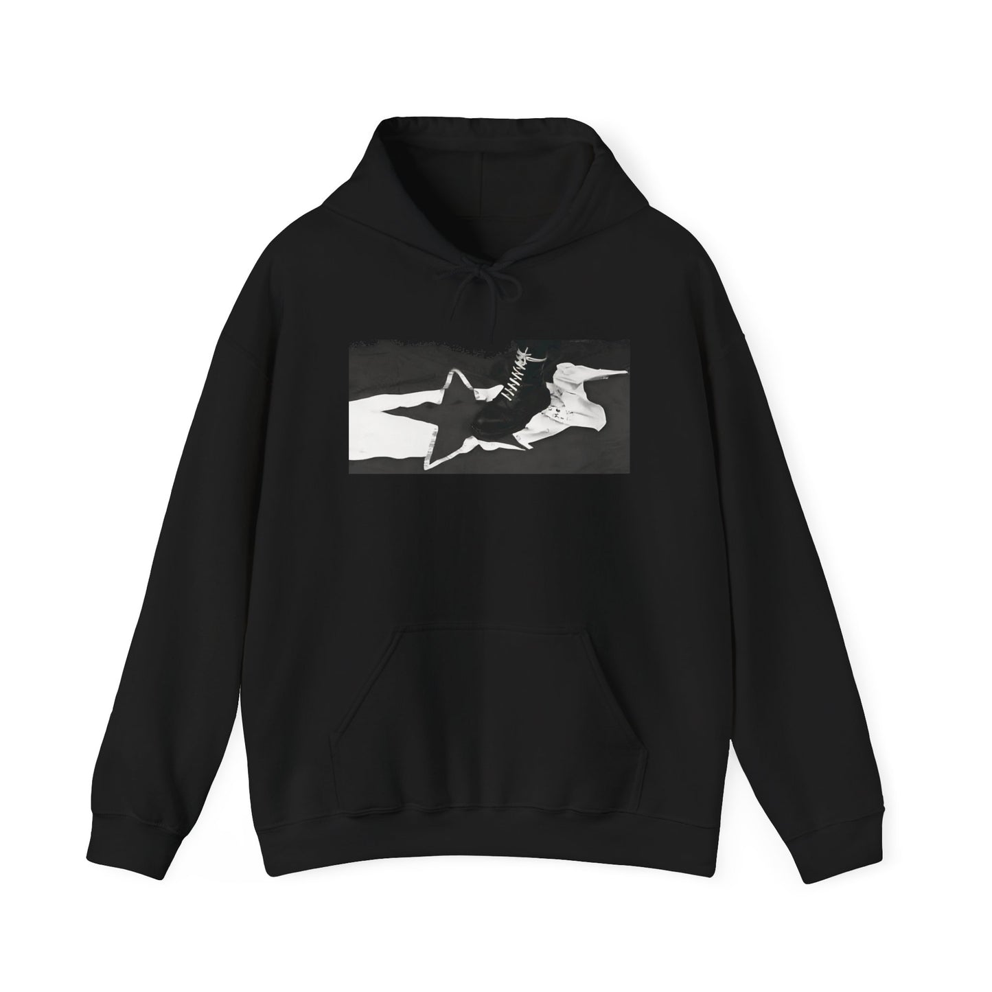 Hoodie skinhead on the Yugoslav flag