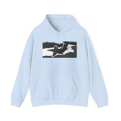 Hoodie skinhead on the Yugoslav flag