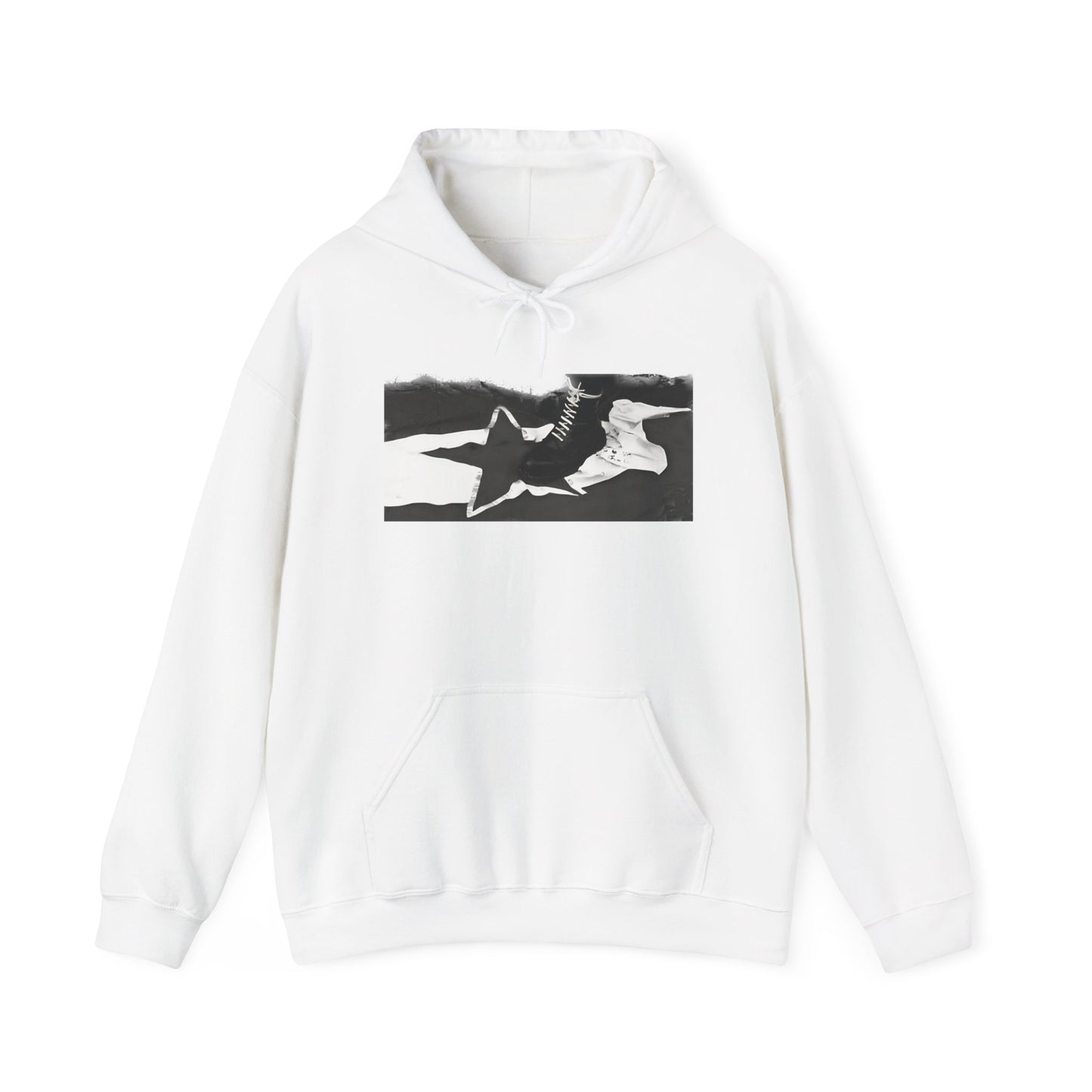 Hoodie skinhead on the Yugoslav flag