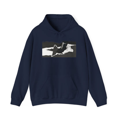 Hoodie skinhead on the Yugoslav flag