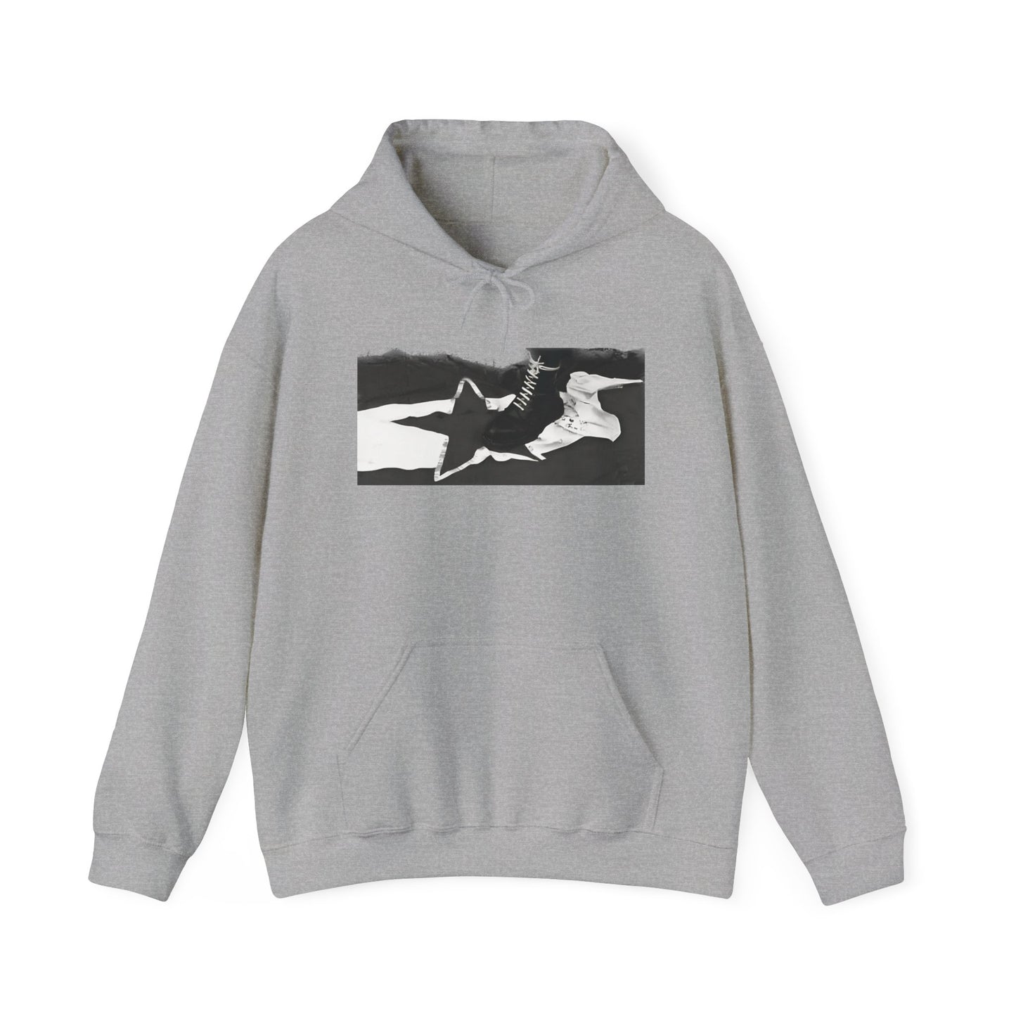 Hoodie skinhead on the Yugoslav flag