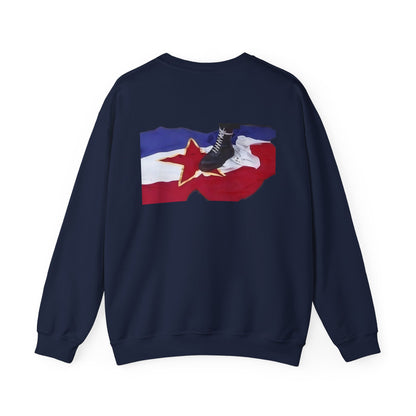 Sweatshirt skinhead on the Yugoslav flag (on back)