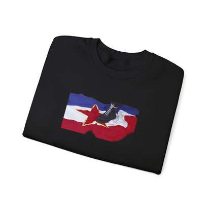 Sweatshirt skinhead on the Yugoslav flag (on back)