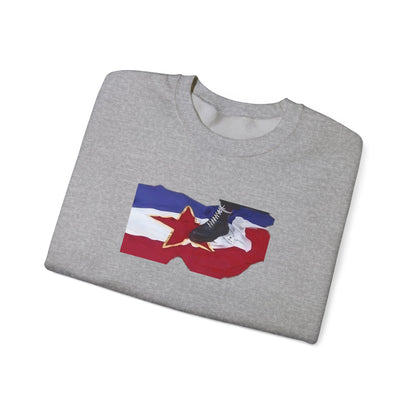 Sweatshirt skinhead on the Yugoslav flag (on back)