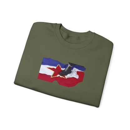 Sweatshirt skinhead on the Yugoslav flag (on back)