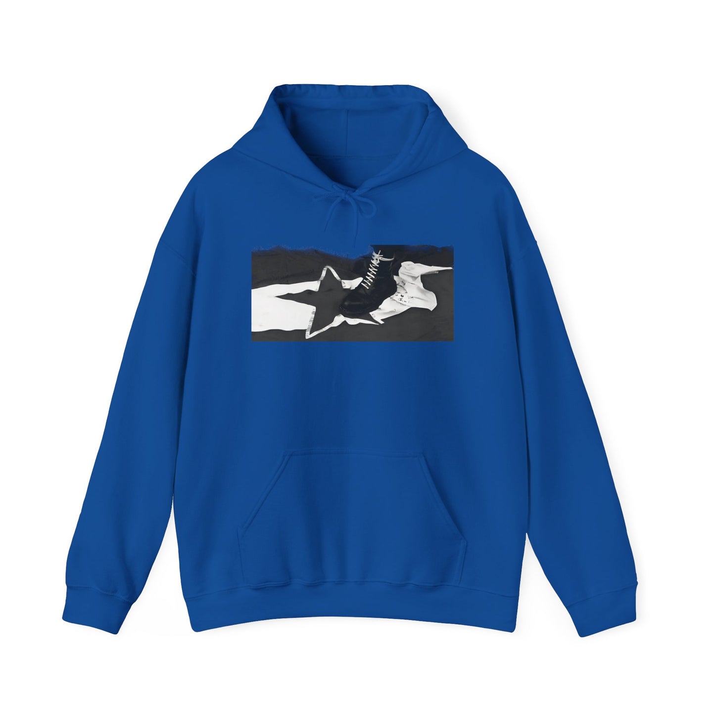 Hoodie skinhead on the Yugoslav flag