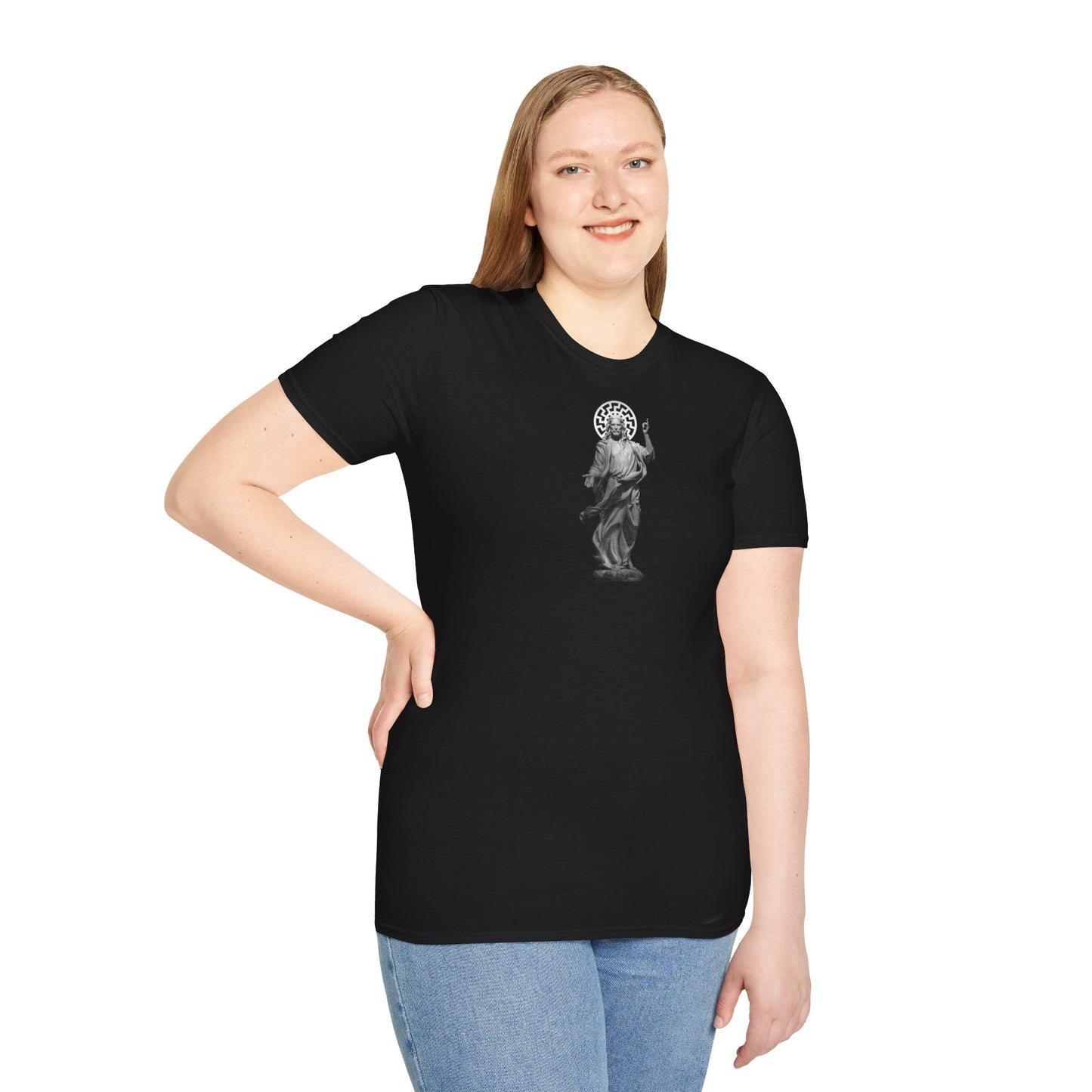 T-Shirt Jesus whit black sun