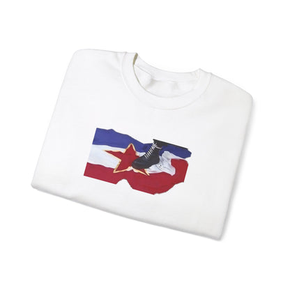 Sweatshirt skinhead on the Yugoslav flag (on back)