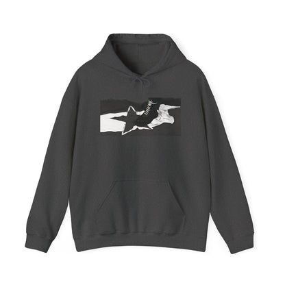 Hoodie skinhead on the Yugoslav flag