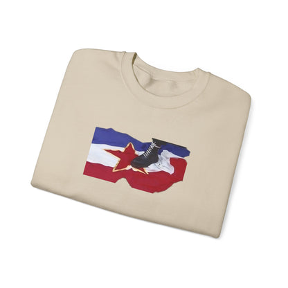 Sweatshirt skinhead on the Yugoslav flag (on back)
