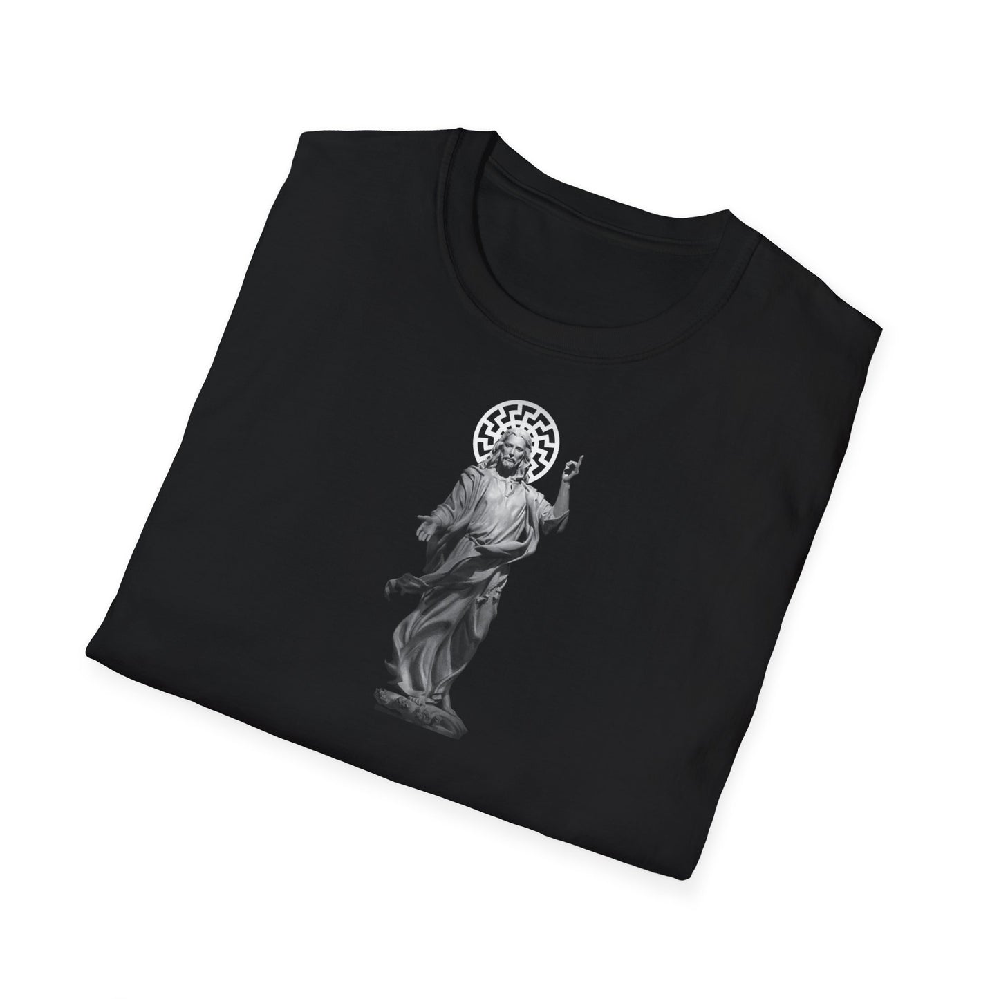 T-Shirt Jesus whit black sun